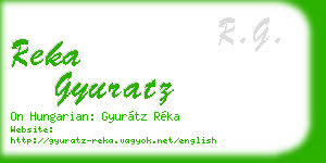 reka gyuratz business card